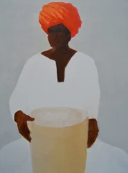 Batteur, turban rouge